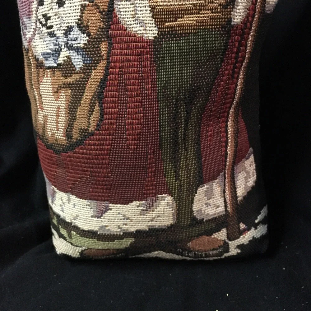 Santa Christmas Tapestry Door Stop Pillow Standing